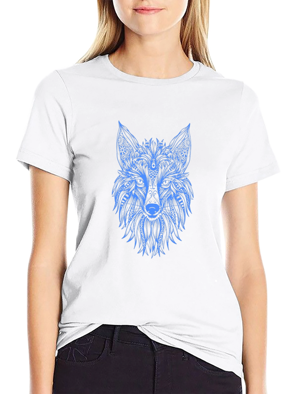 Aztec Fox Graphic T-Shirt - Unique Design