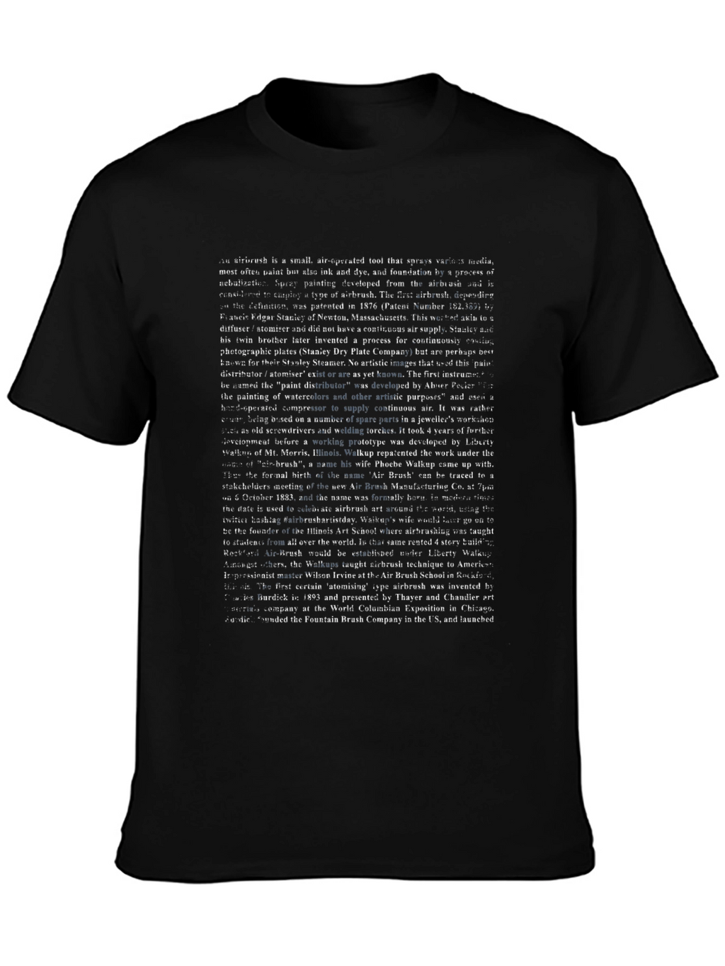 Text-Covered Black T-Shirt