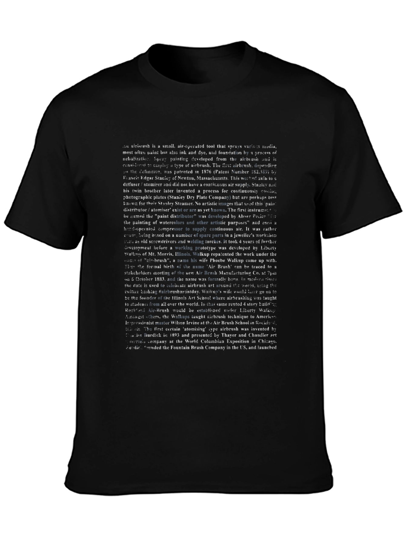 Text-Covered Black T-Shirt