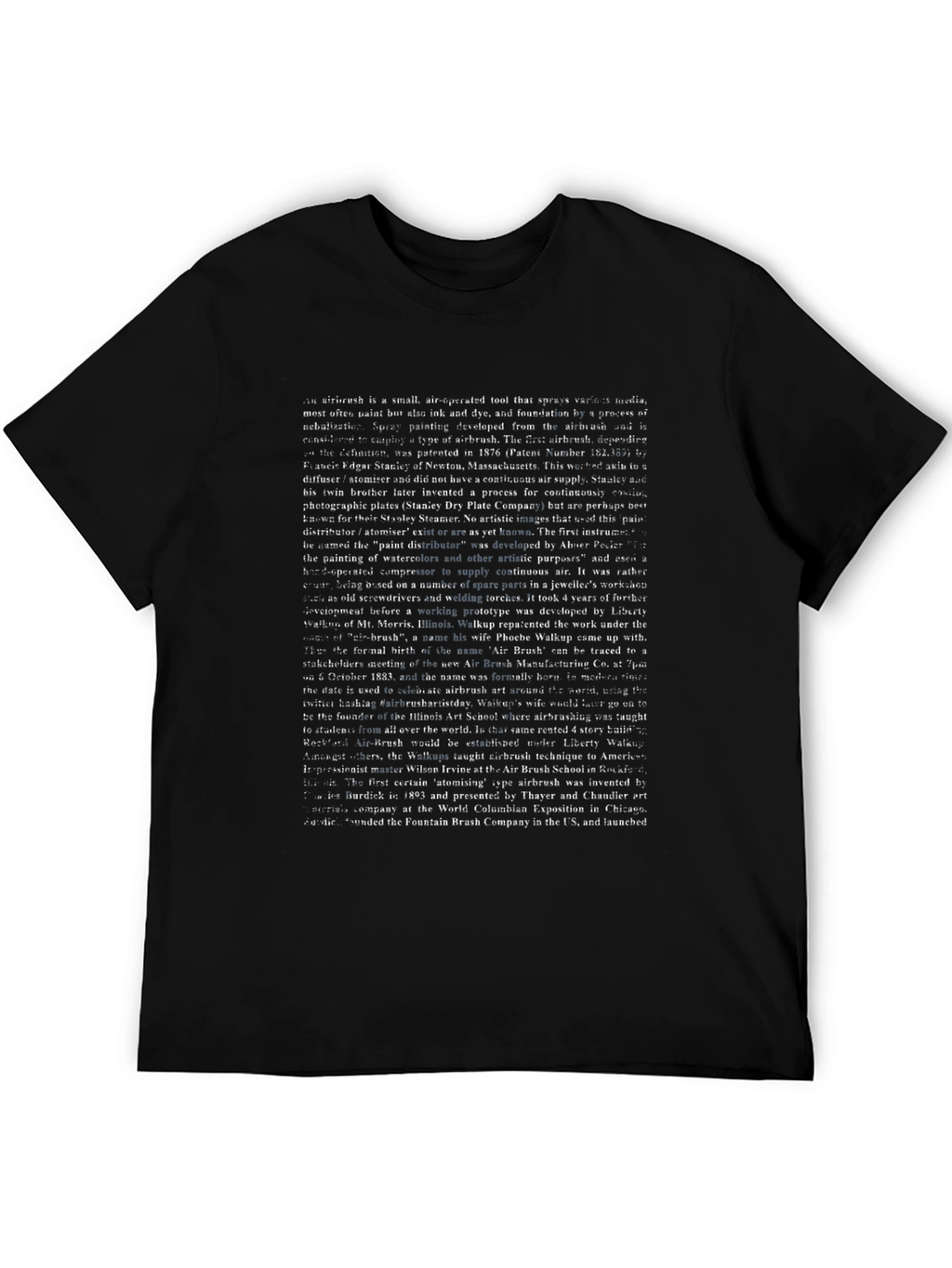 Text-Covered Black T-Shirt