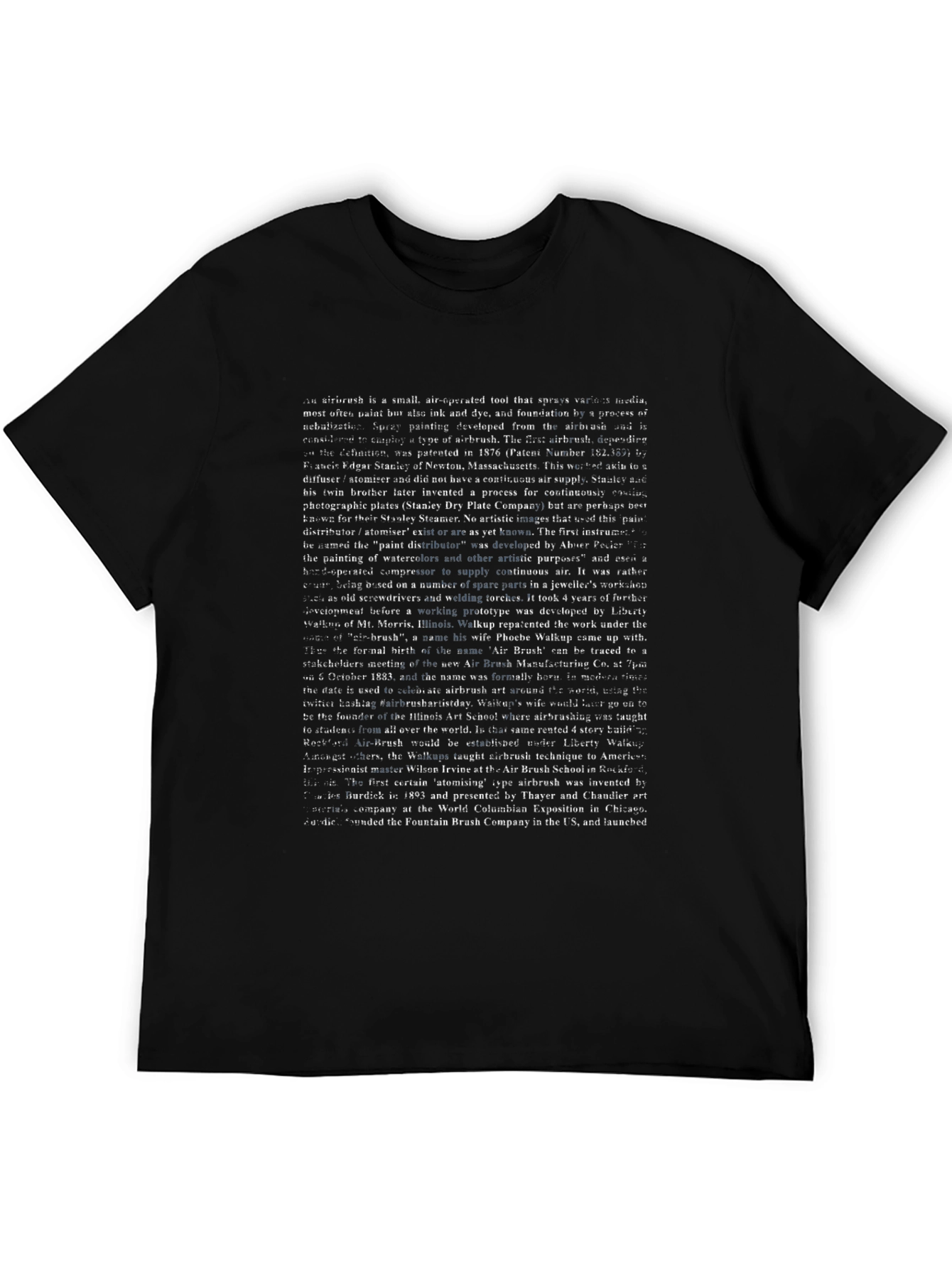 Text-Covered Black T-Shirt