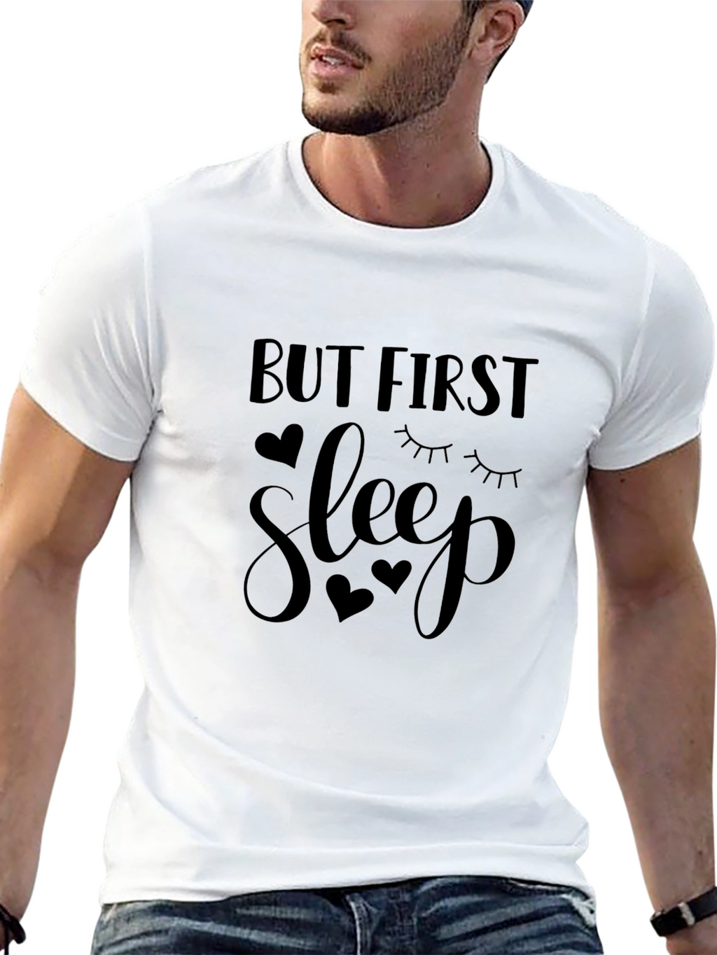But First Sleep Black Graphic Tee