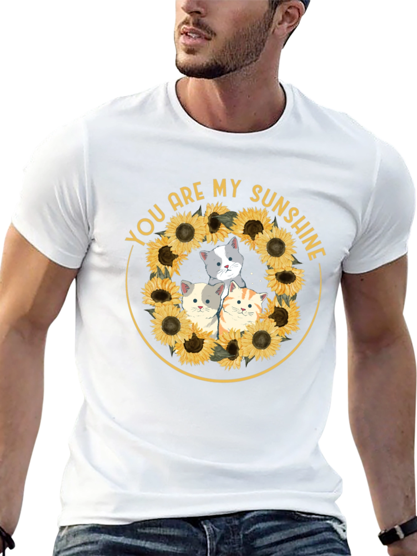You Are My Sunshine Cats Sunflower T-Shirt