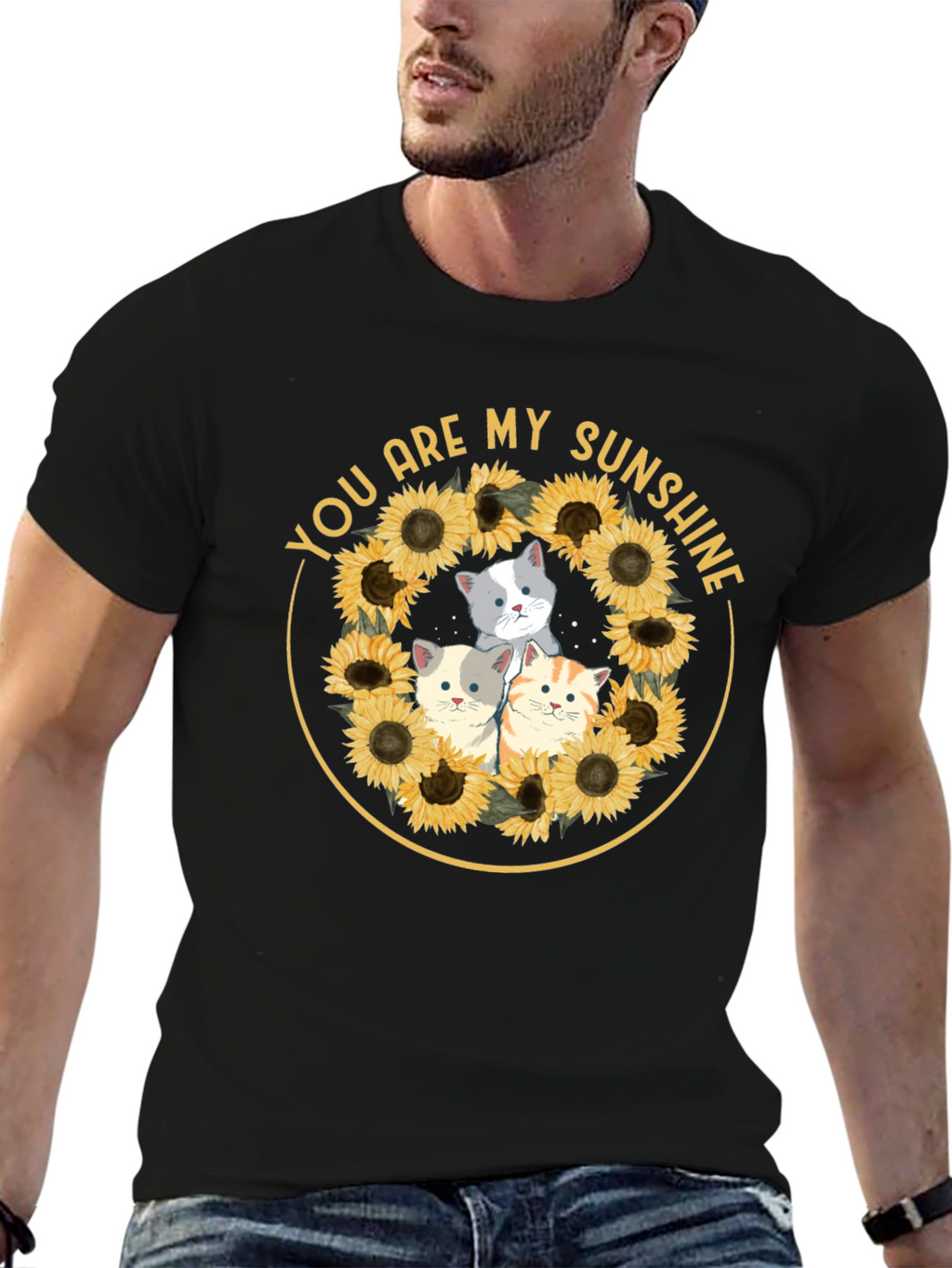 You Are My Sunshine Cats Sunflower T-Shirt