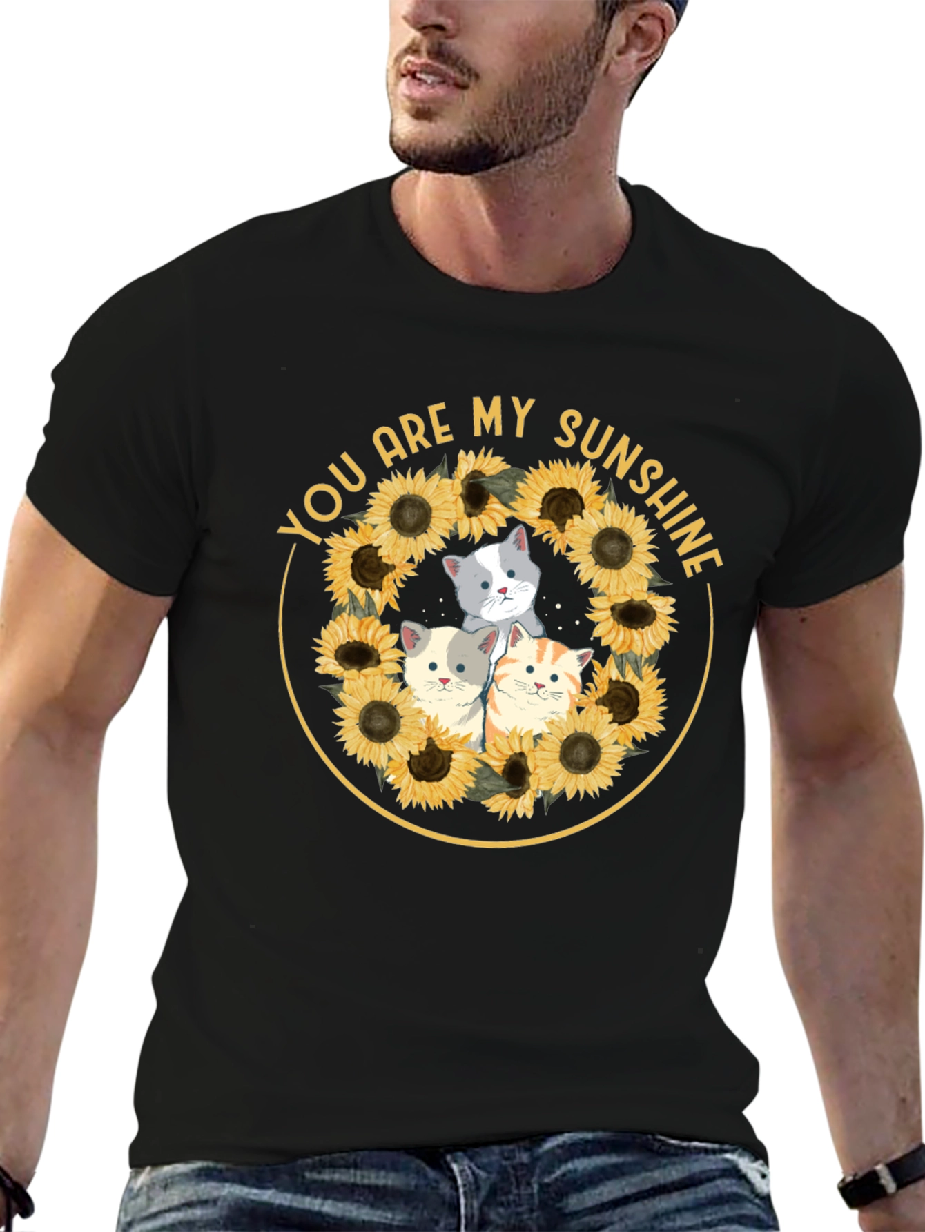 You Are My Sunshine Cats Sunflower T-Shirt