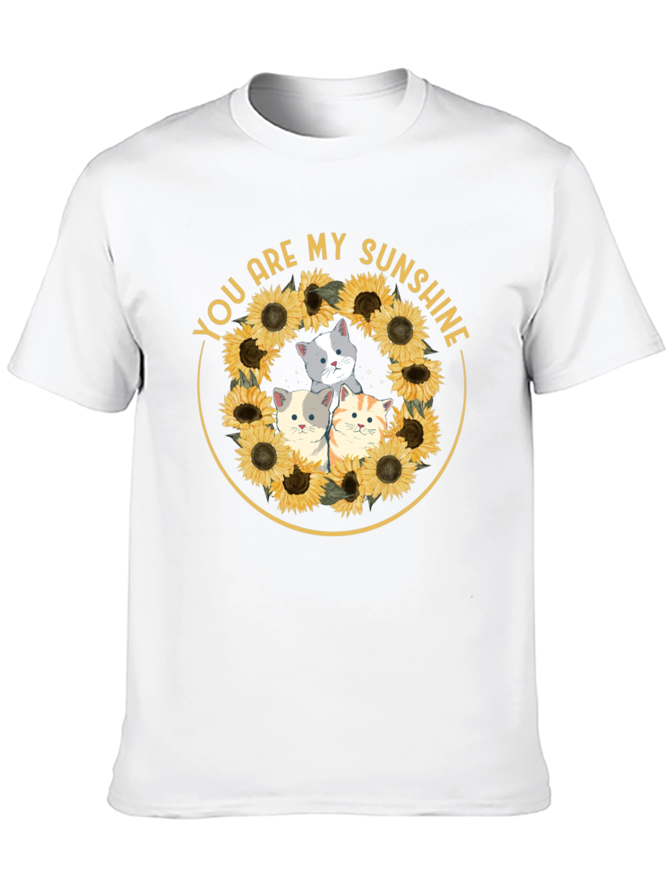 You Are My Sunshine Cats Sunflower T-Shirt