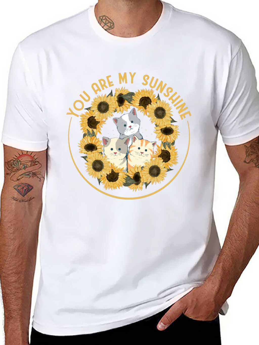 You Are My Sunshine Cats Sunflower T-Shirt
