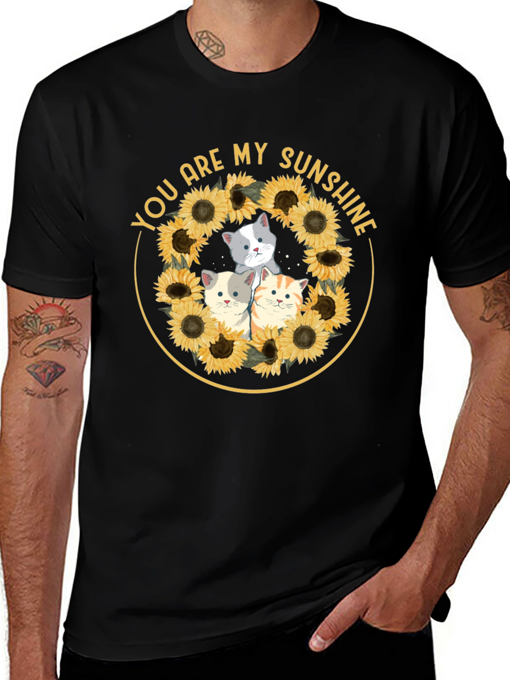 You Are My Sunshine Cats Sunflower T-Shirt