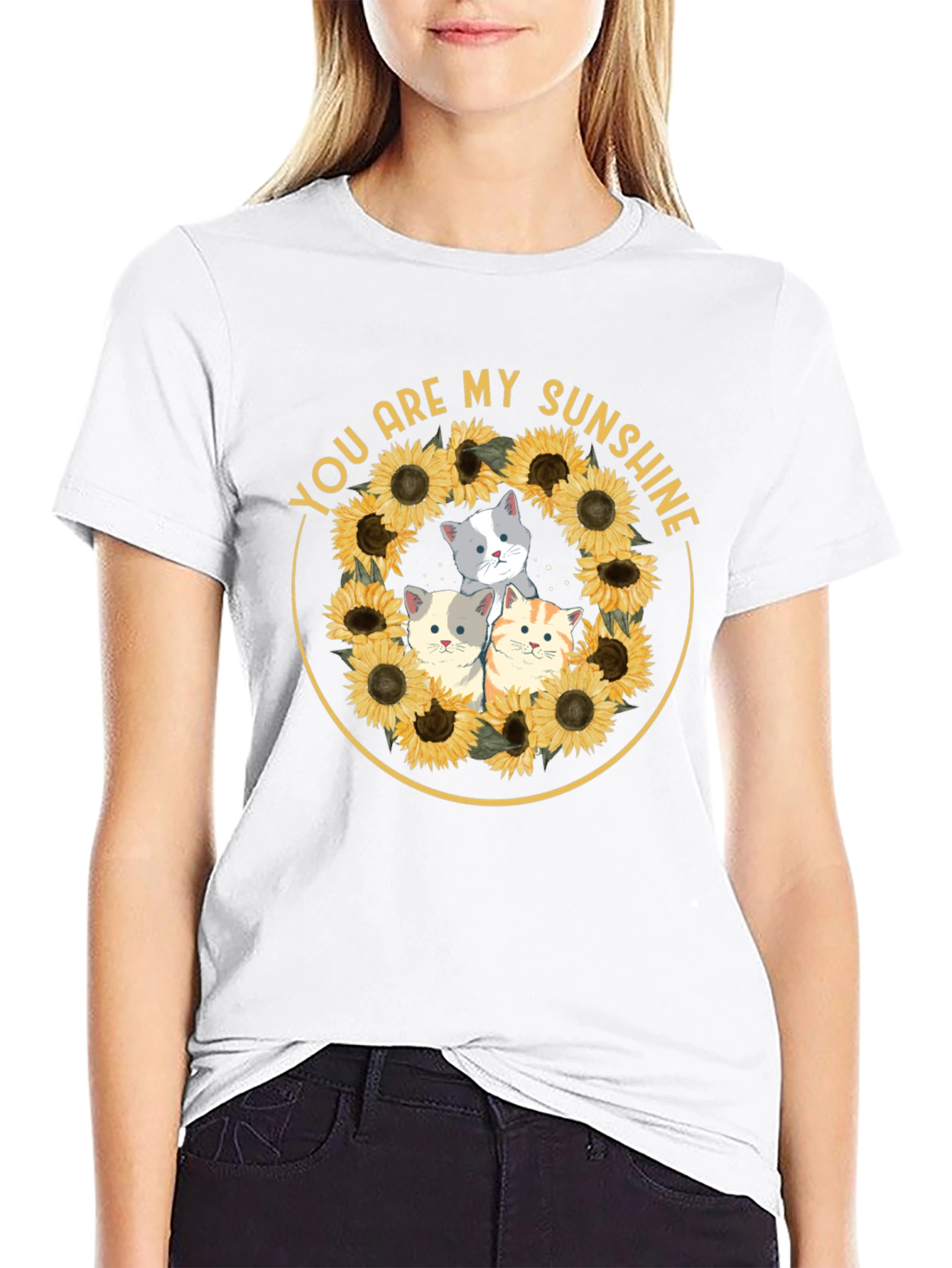 You Are My Sunshine Cats Sunflower T-Shirt
