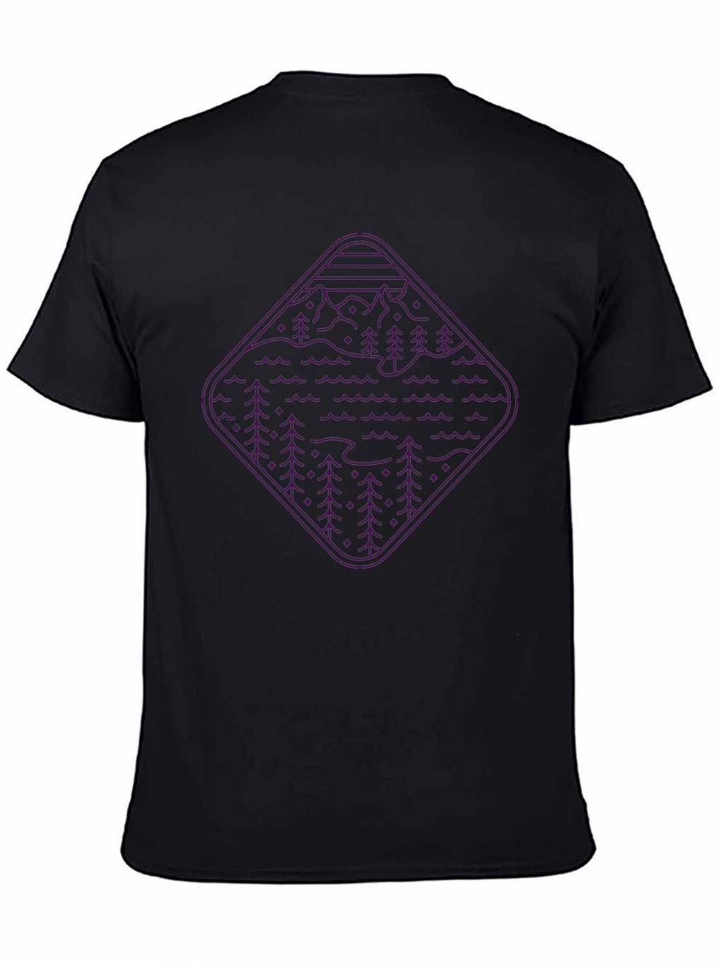 Nature Graphic Tee - Mountain & Forest Design