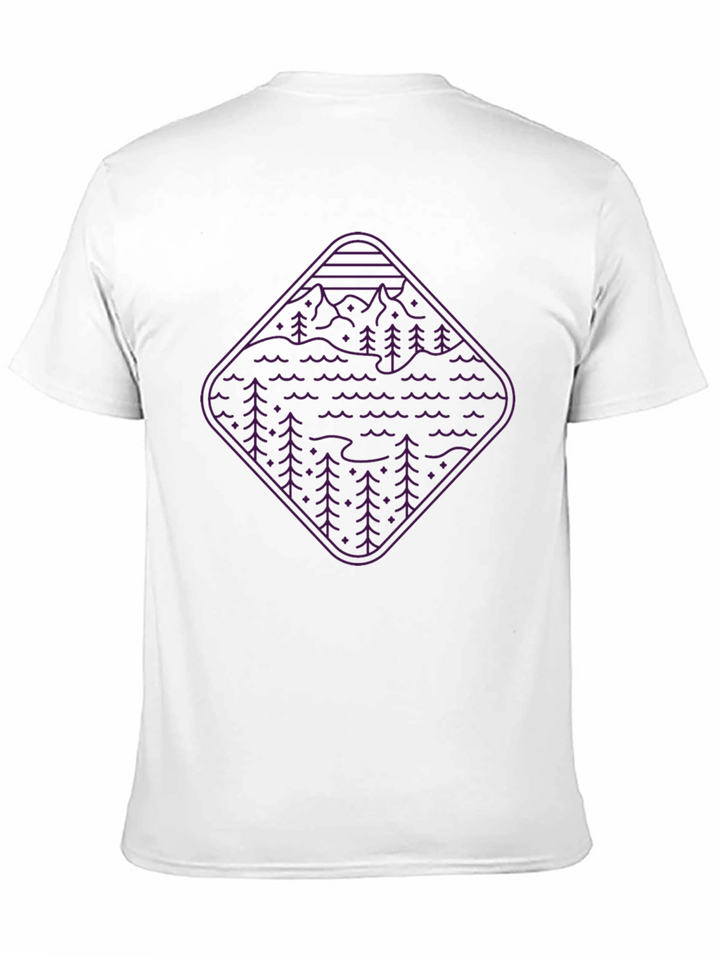 Nature Graphic Tee - Mountain & Forest Design