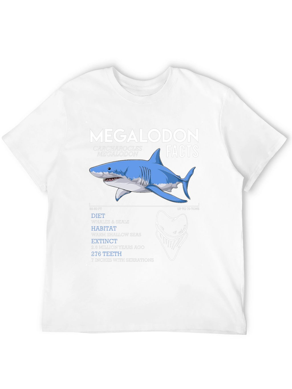 Megalodon Facts Graphic T-Shirt