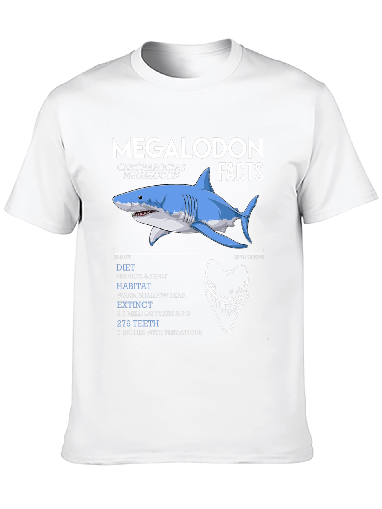 Megalodon Facts Graphic T-Shirt