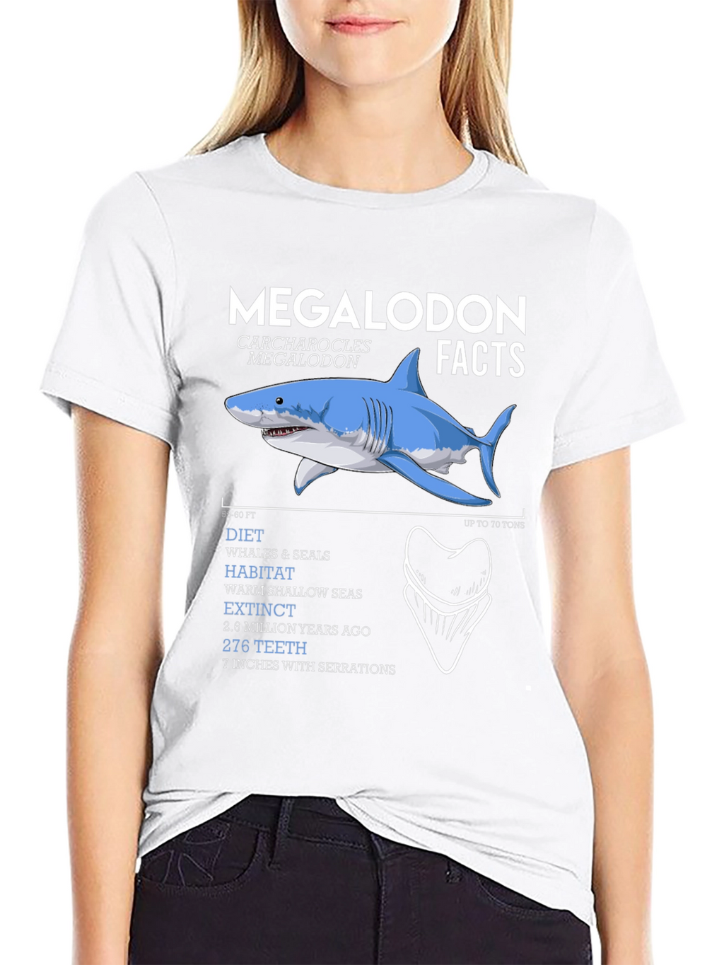 Megalodon Facts Graphic T-Shirt
