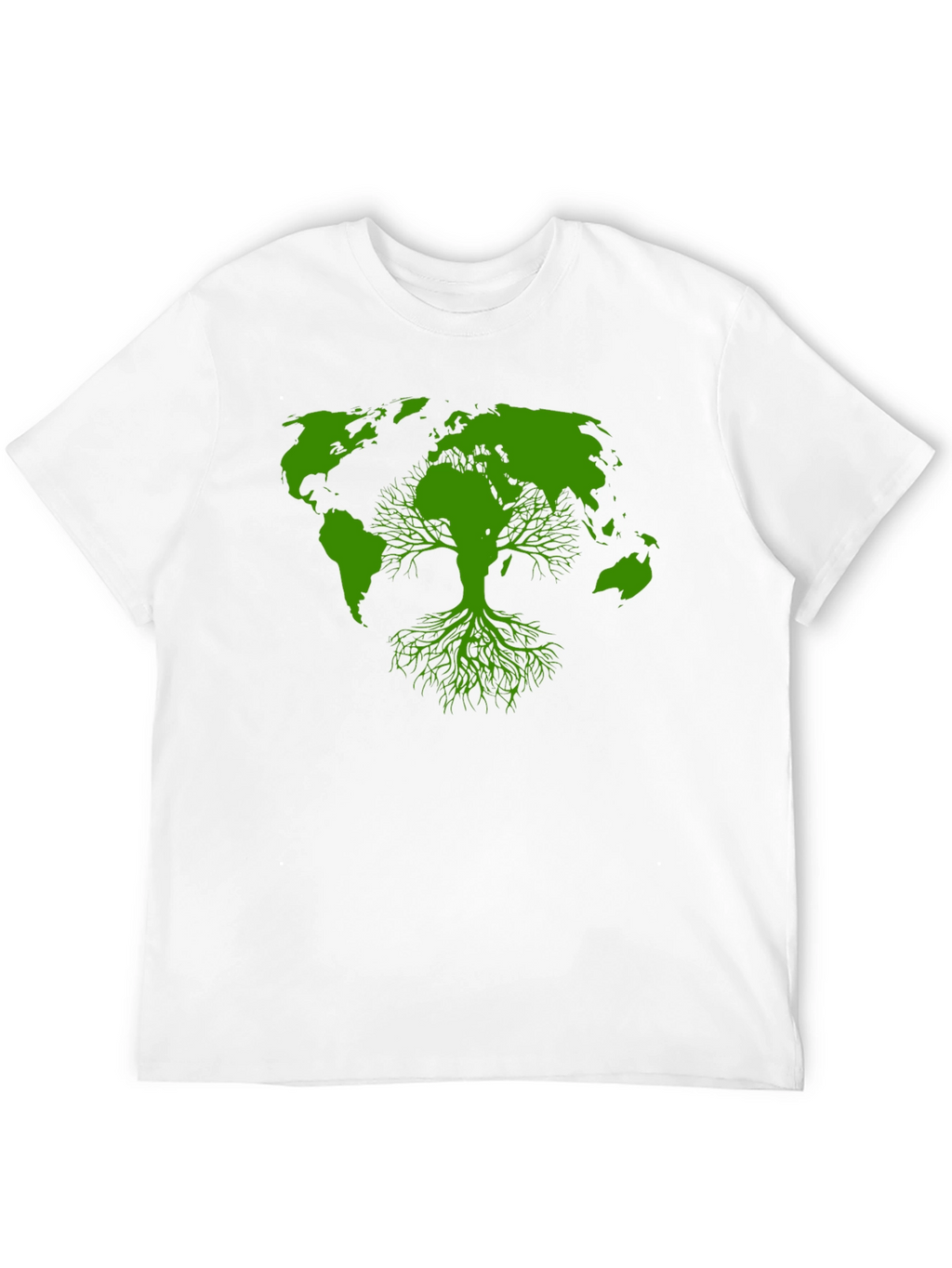 Earth Tree Graphic Tee - Black Cotton T-Shirt