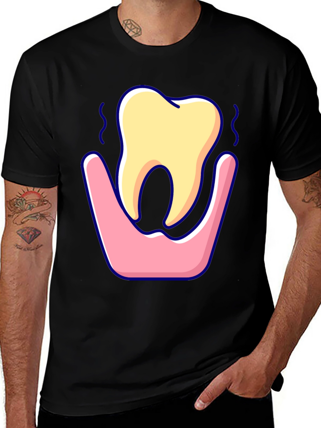 Funny Tooth Graphic Tee - Dentist Humor Shirt