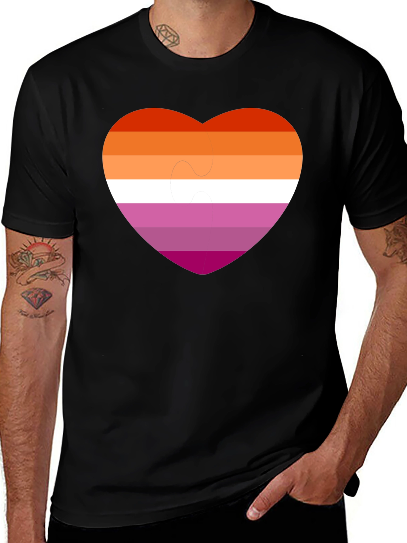 Lesbian Pride Heart T-Shirt