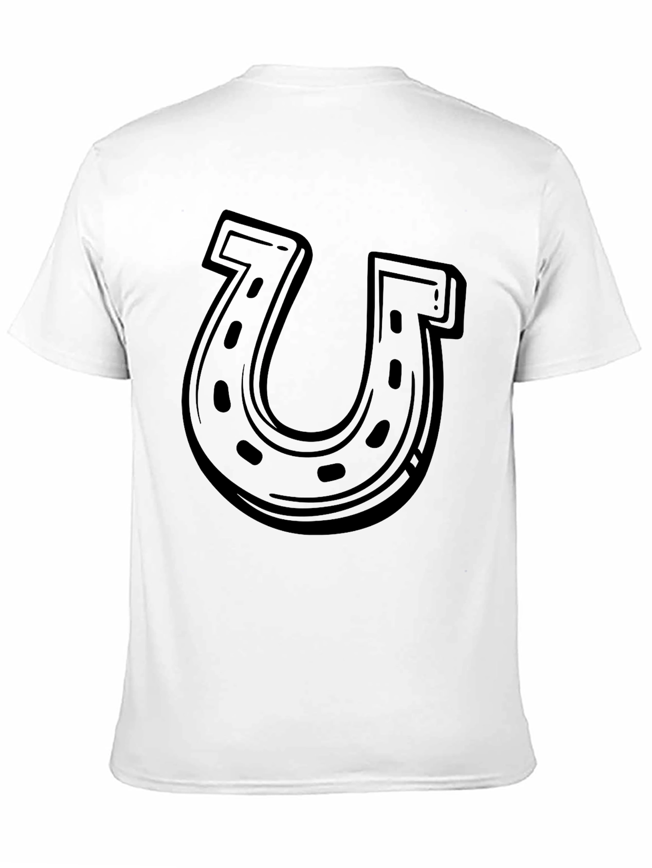 Lucky Horseshoe Graphic Tee - Black Cotton Blend