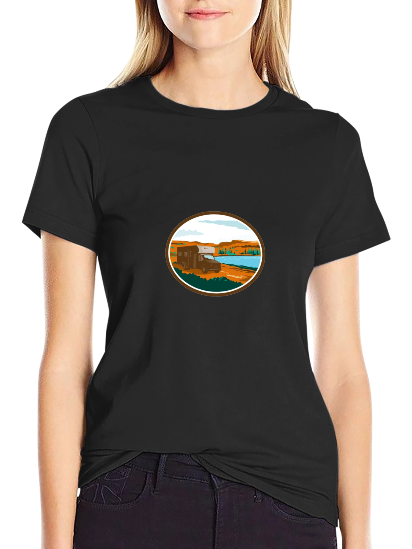 RV Camper Van T-Shirt - Adventure Awaits!