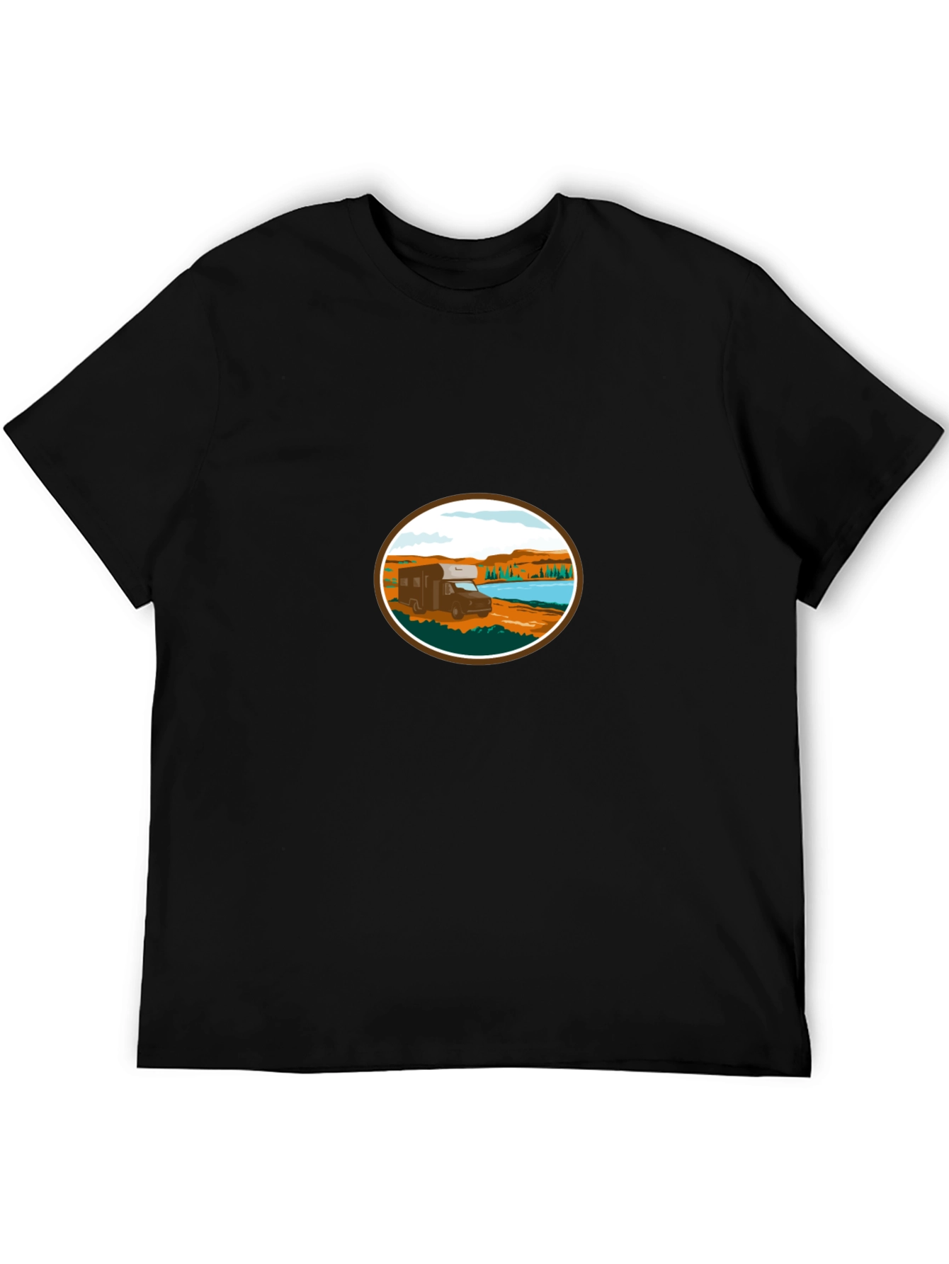 RV Camper Van T-Shirt - Adventure Awaits!