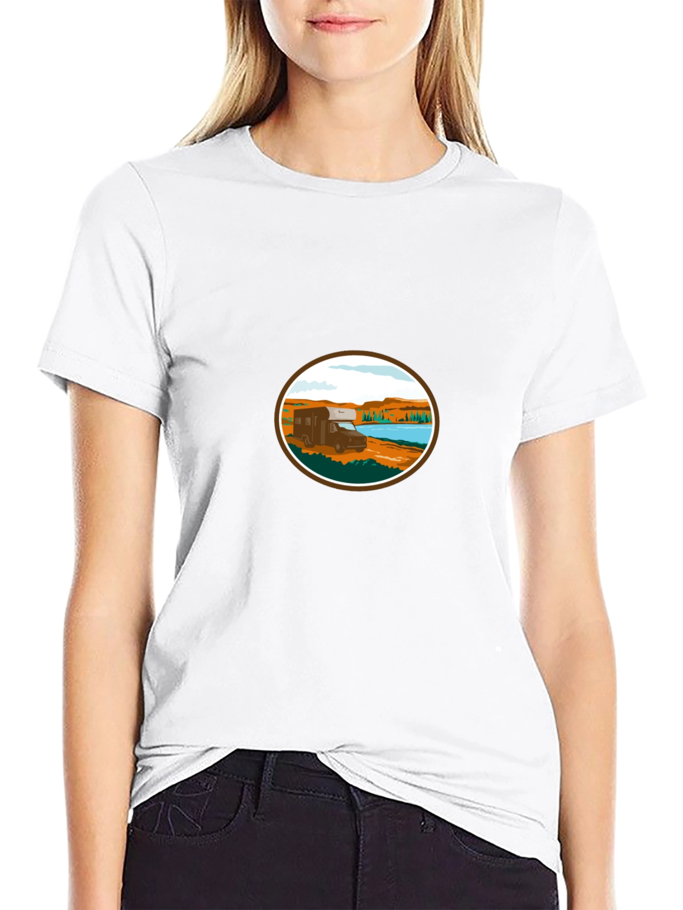 RV Camper Van T-Shirt - Adventure Awaits!