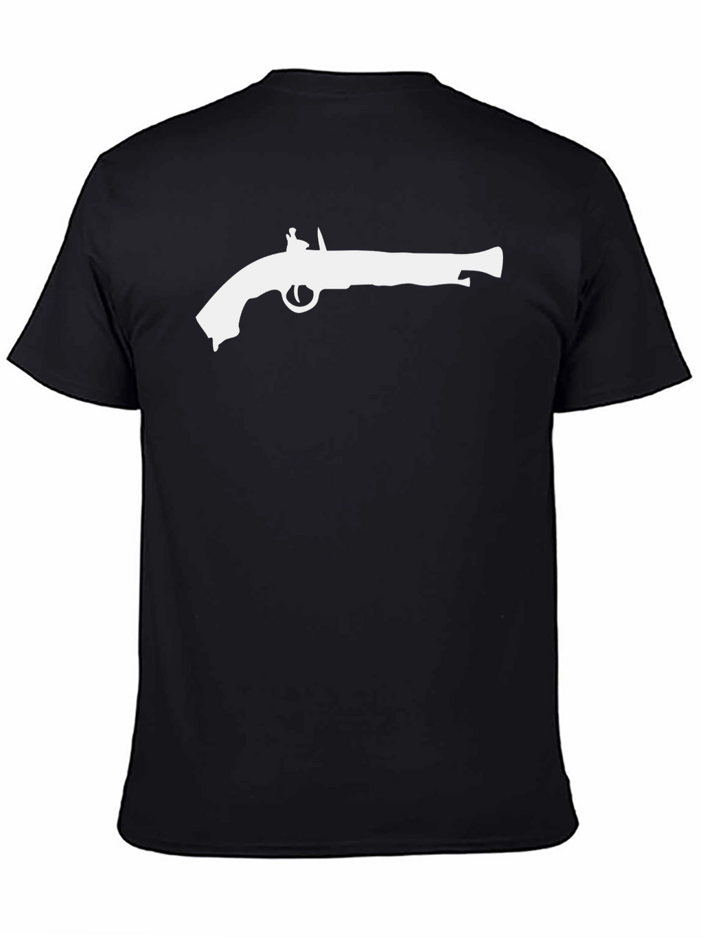 Pirate Pistol Graphic T-Shirt - Black Cotton Tee