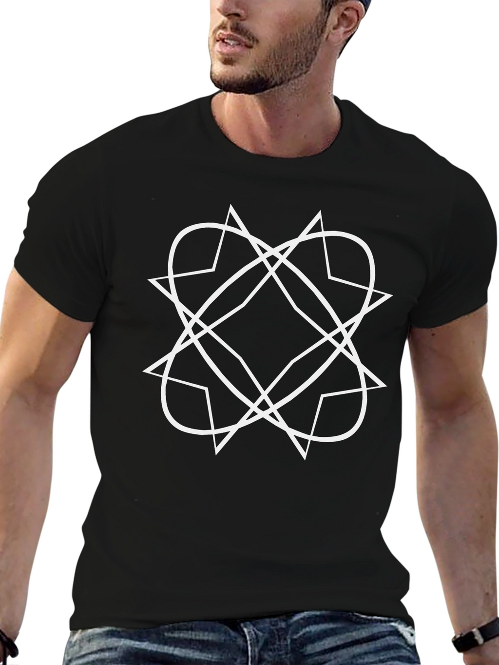 Geometric Black T-Shirt