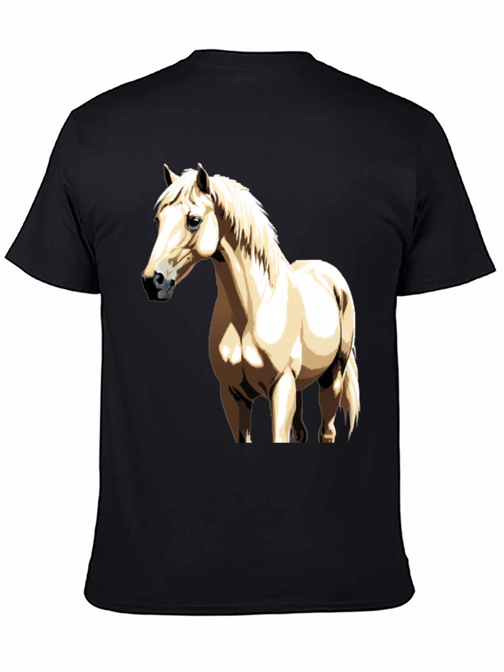 Horse Graphic Tee - Black Casual Shirt