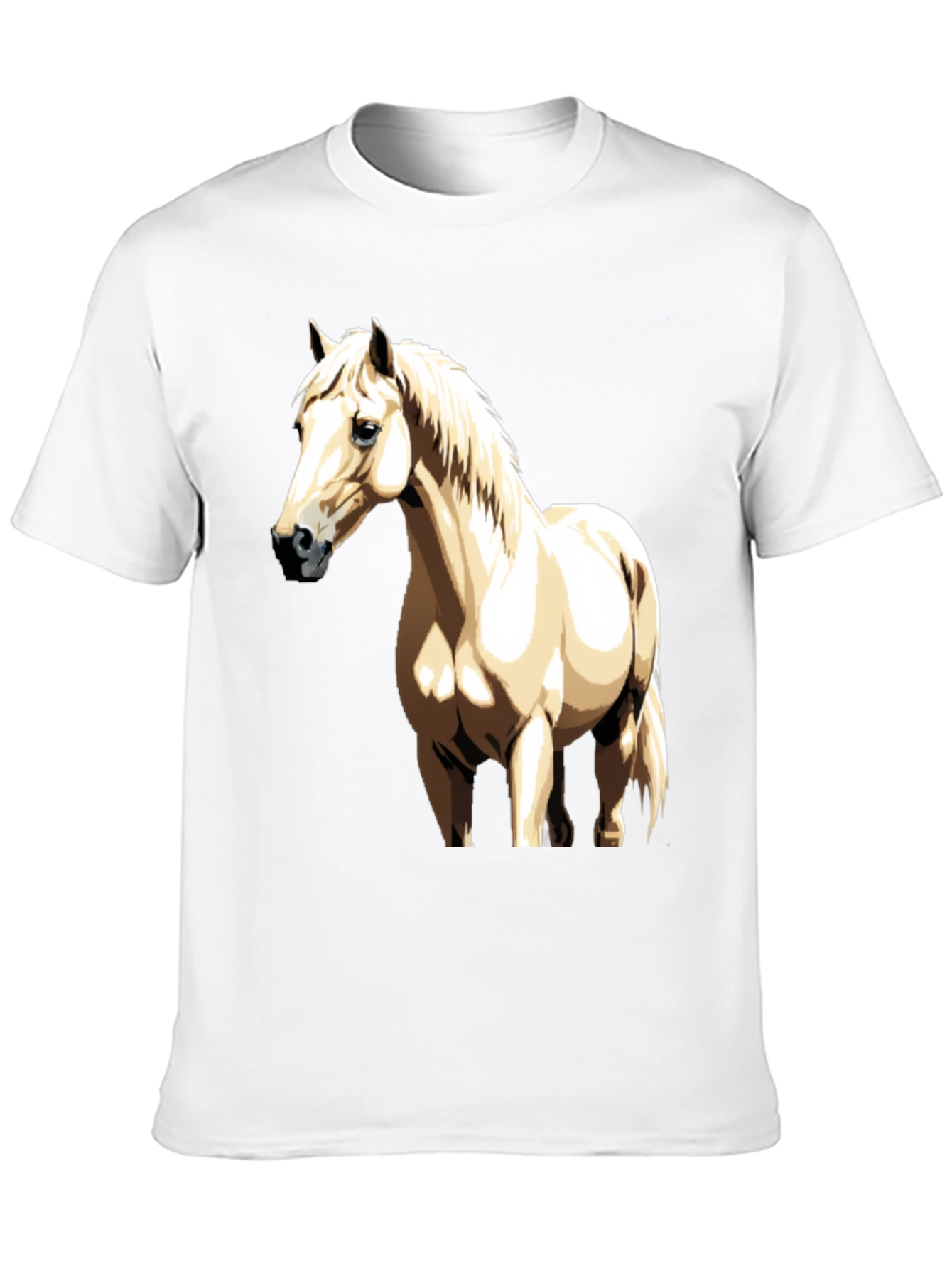Horse Graphic Tee - Black Casual Shirt
