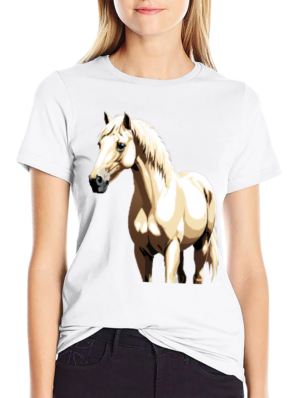Horse Graphic Tee - Black Casual Shirt