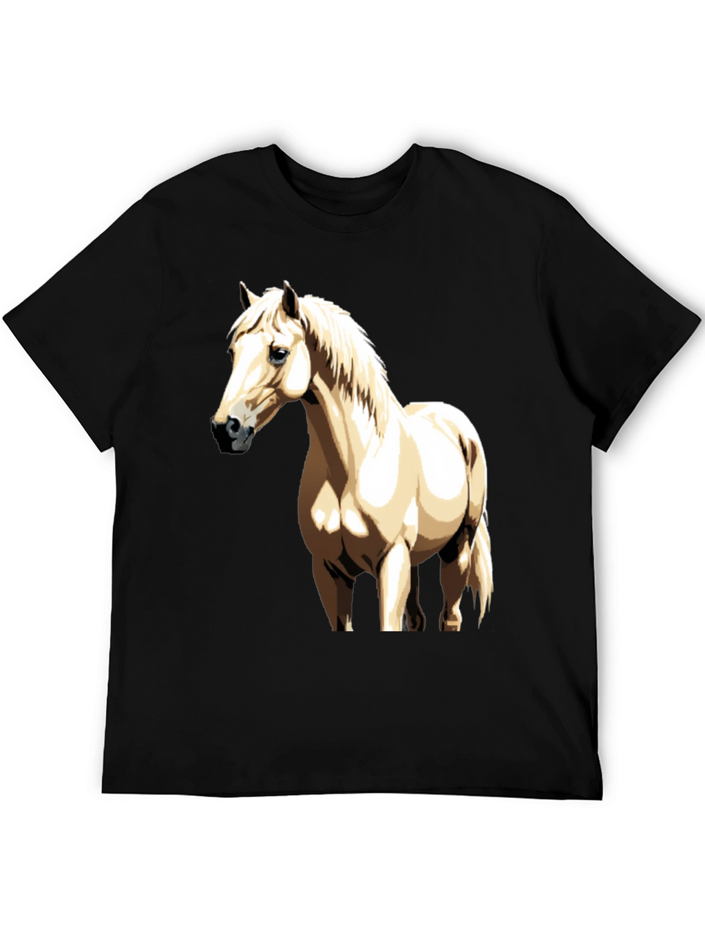 Horse Graphic Tee - Black Casual Shirt