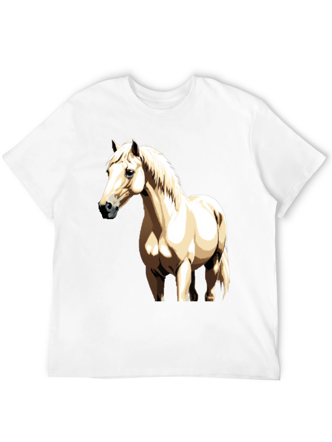 Horse Graphic Tee - Black Casual Shirt
