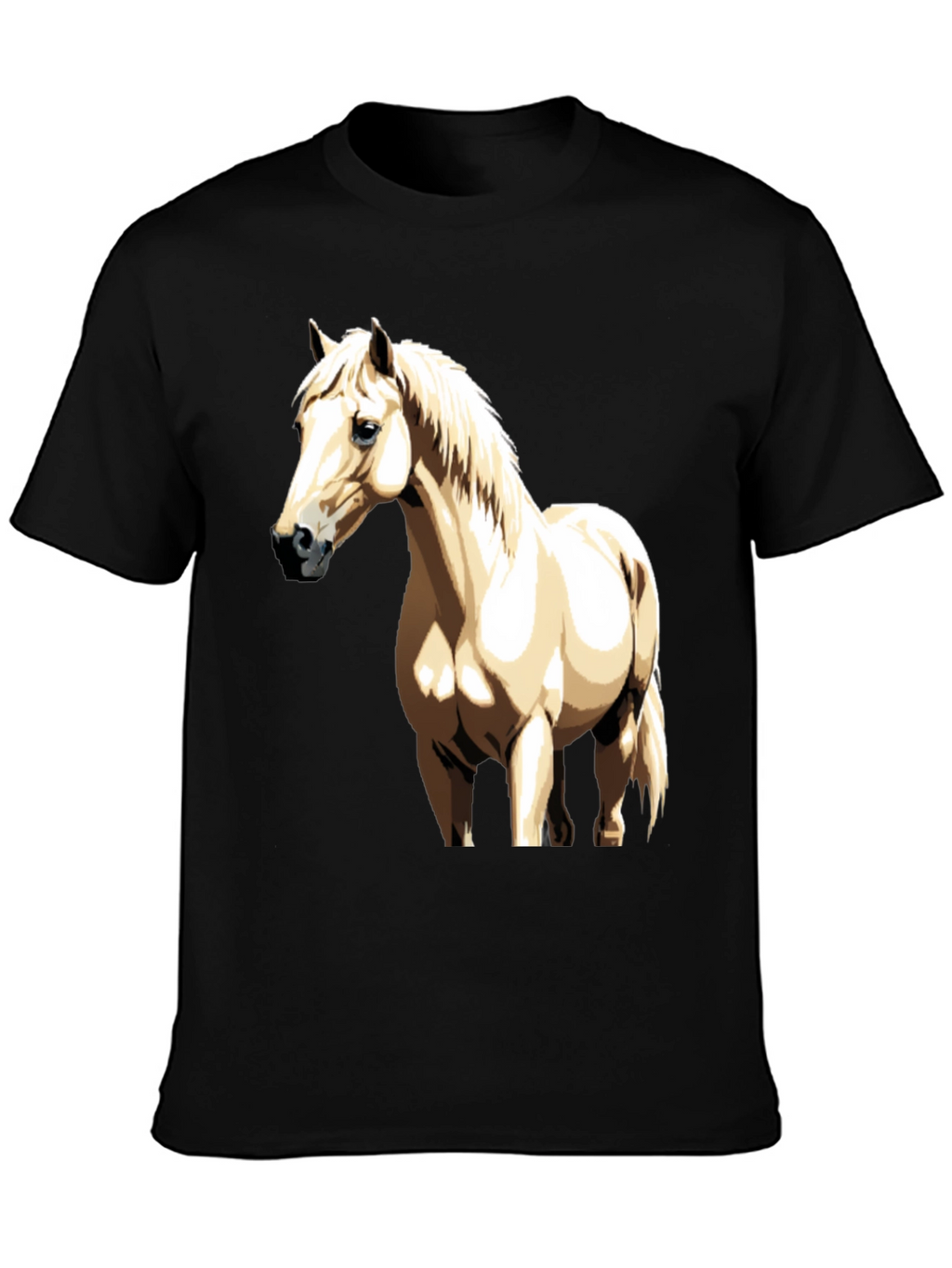 Horse Graphic Tee - Black Casual Shirt