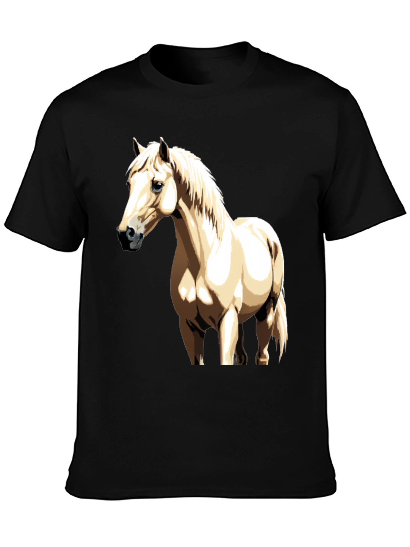Horse Graphic Tee - Black Casual Shirt
