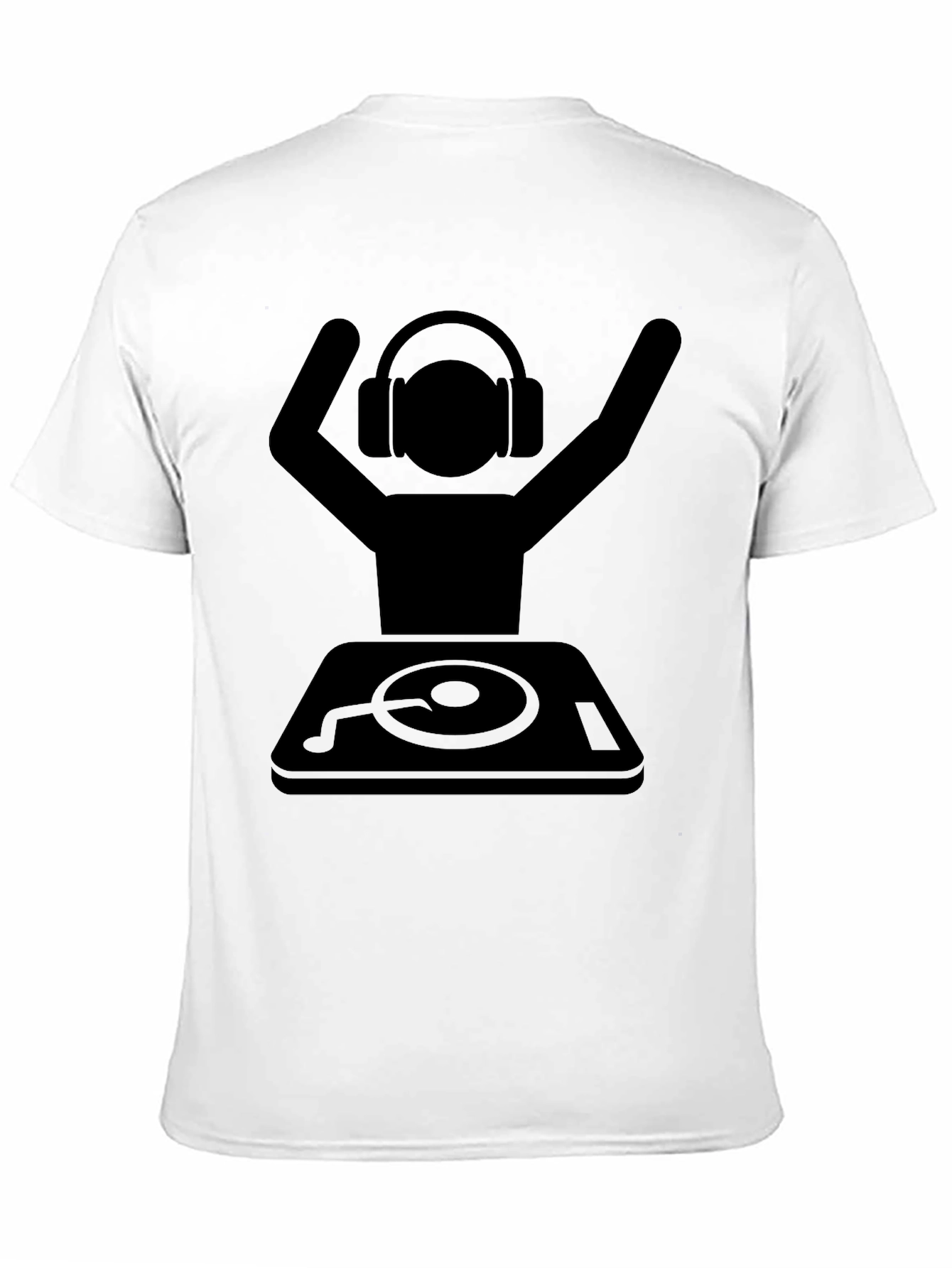 DJ Graphic T-Shirt - Black Cotton Blend