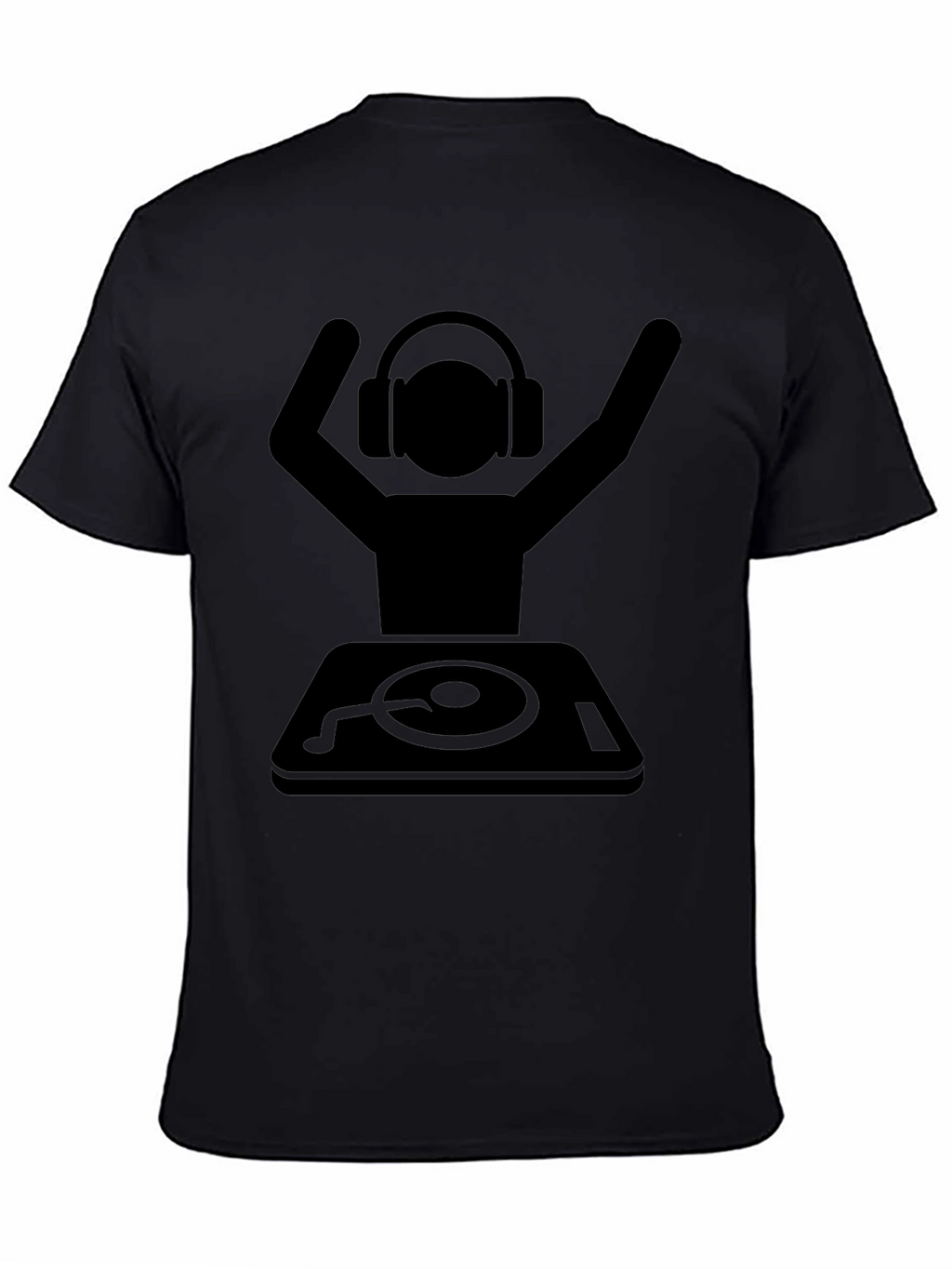 DJ Graphic T-Shirt - Black Cotton Blend