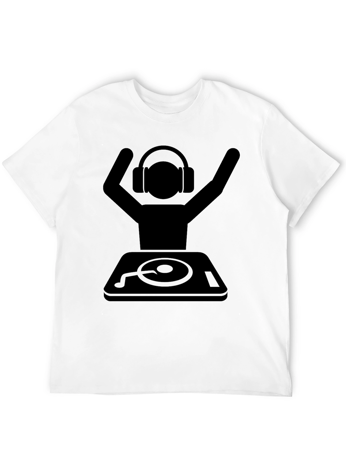 DJ Graphic T-Shirt - Black Cotton Blend