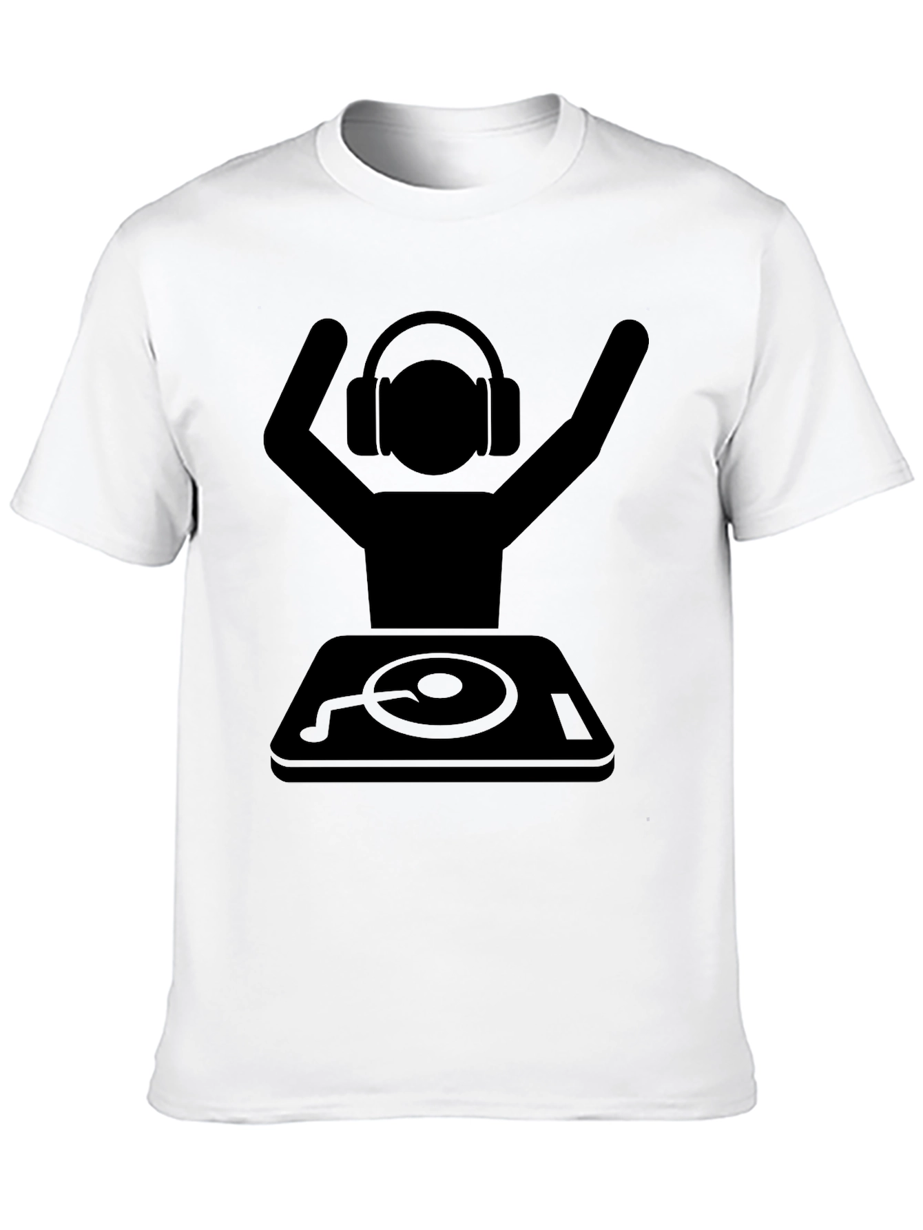 DJ Graphic T-Shirt - Black Cotton Blend