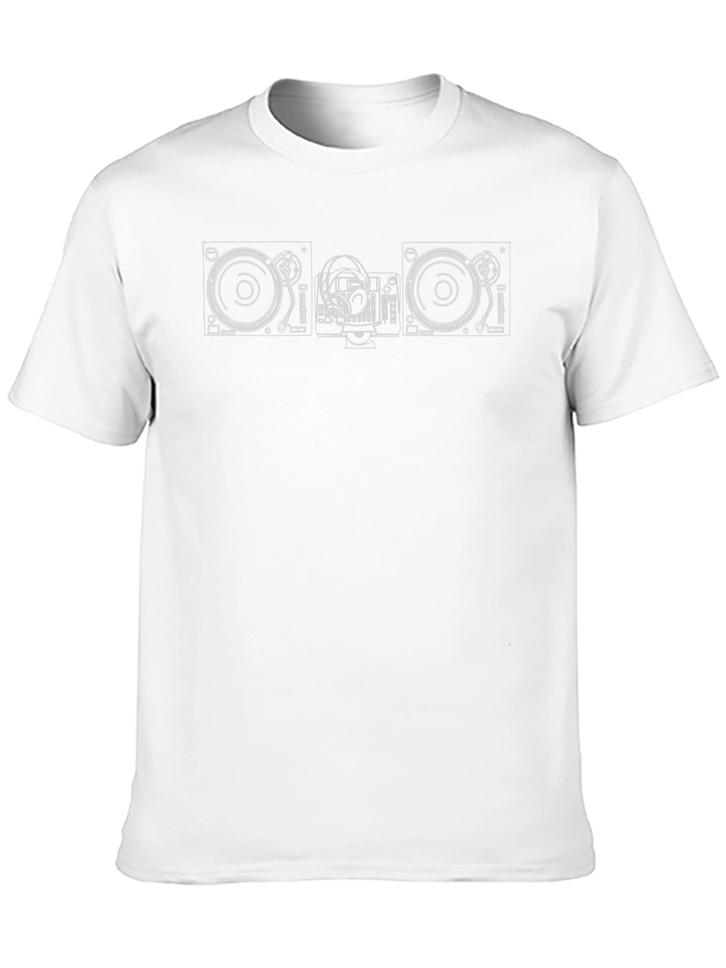 DJ Turntable Graphic Tee - Black