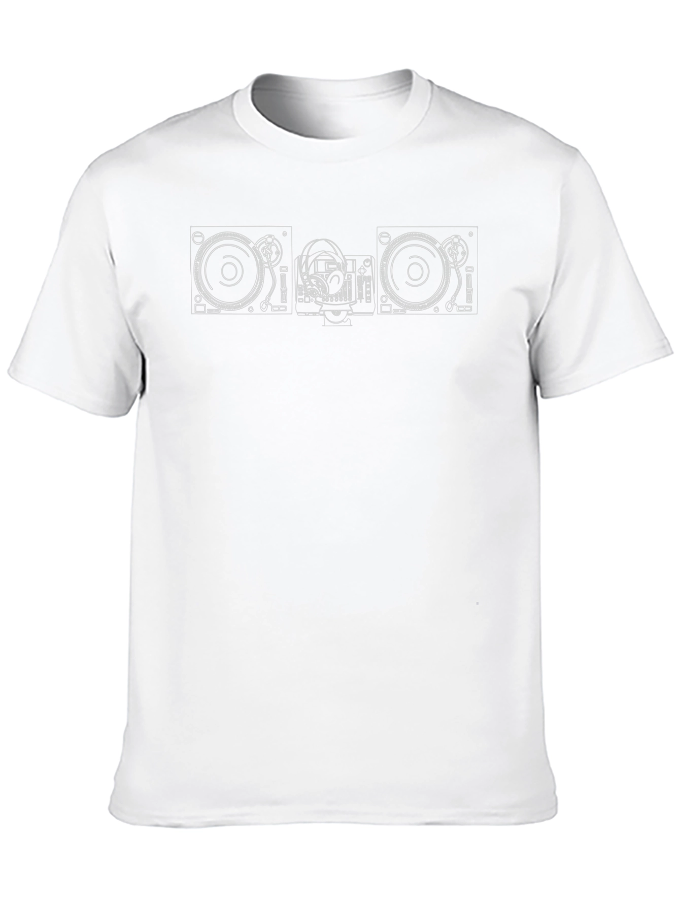 DJ Turntable Graphic Tee - Black