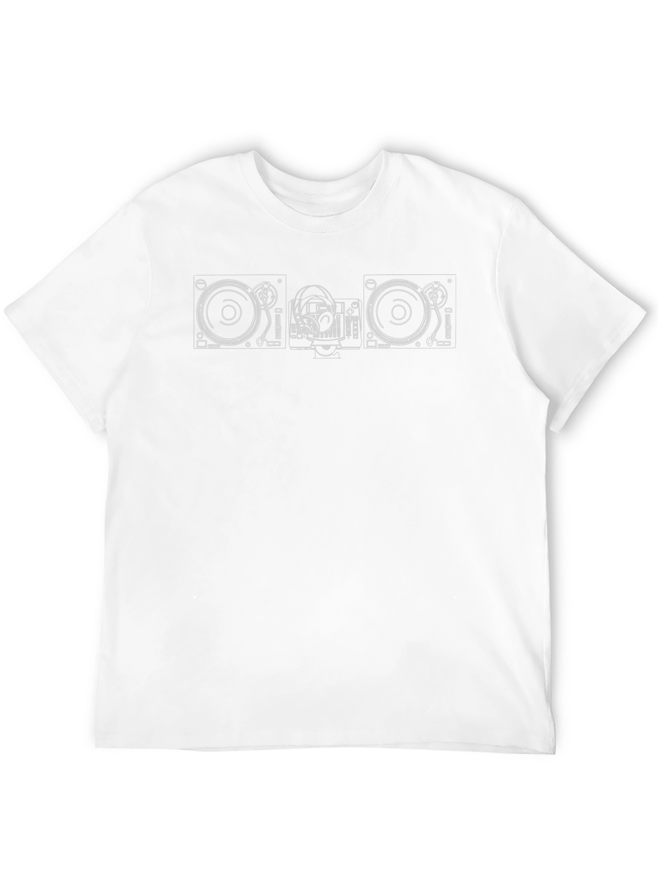 DJ Turntable Graphic Tee - Black