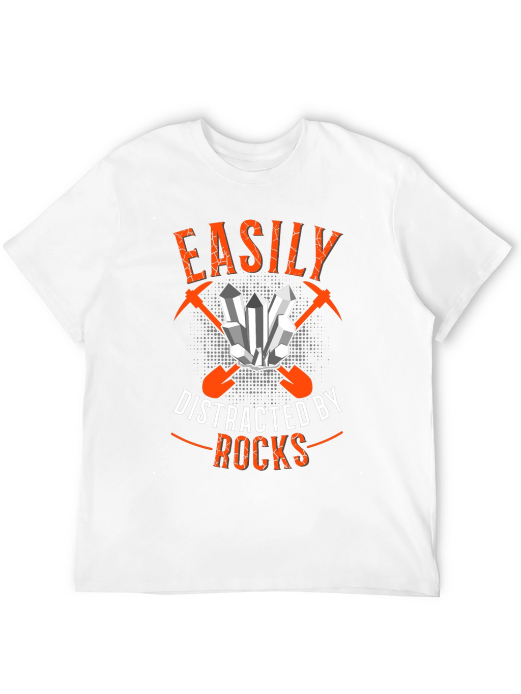 Easily Distracted By Rocks Black T-Shirt