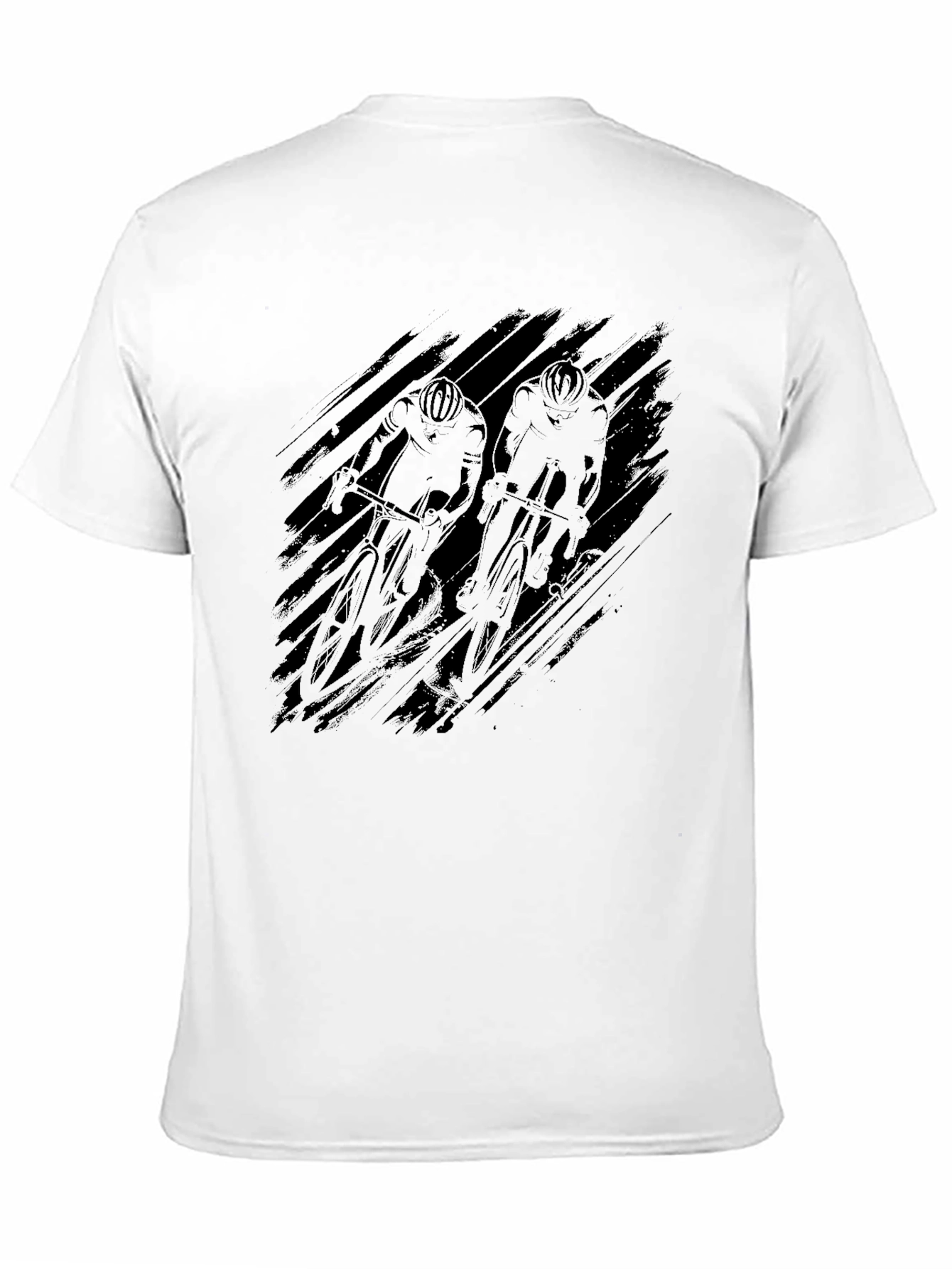 Mens Black Cycling Graphic T-Shirt