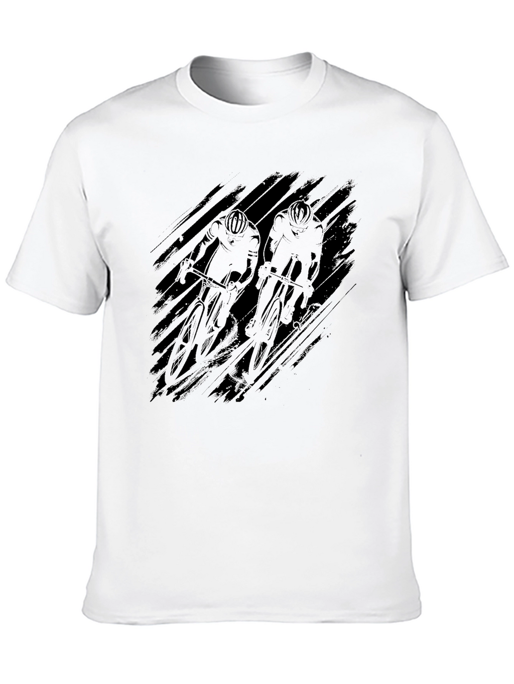 Mens Black Cycling Graphic T-Shirt