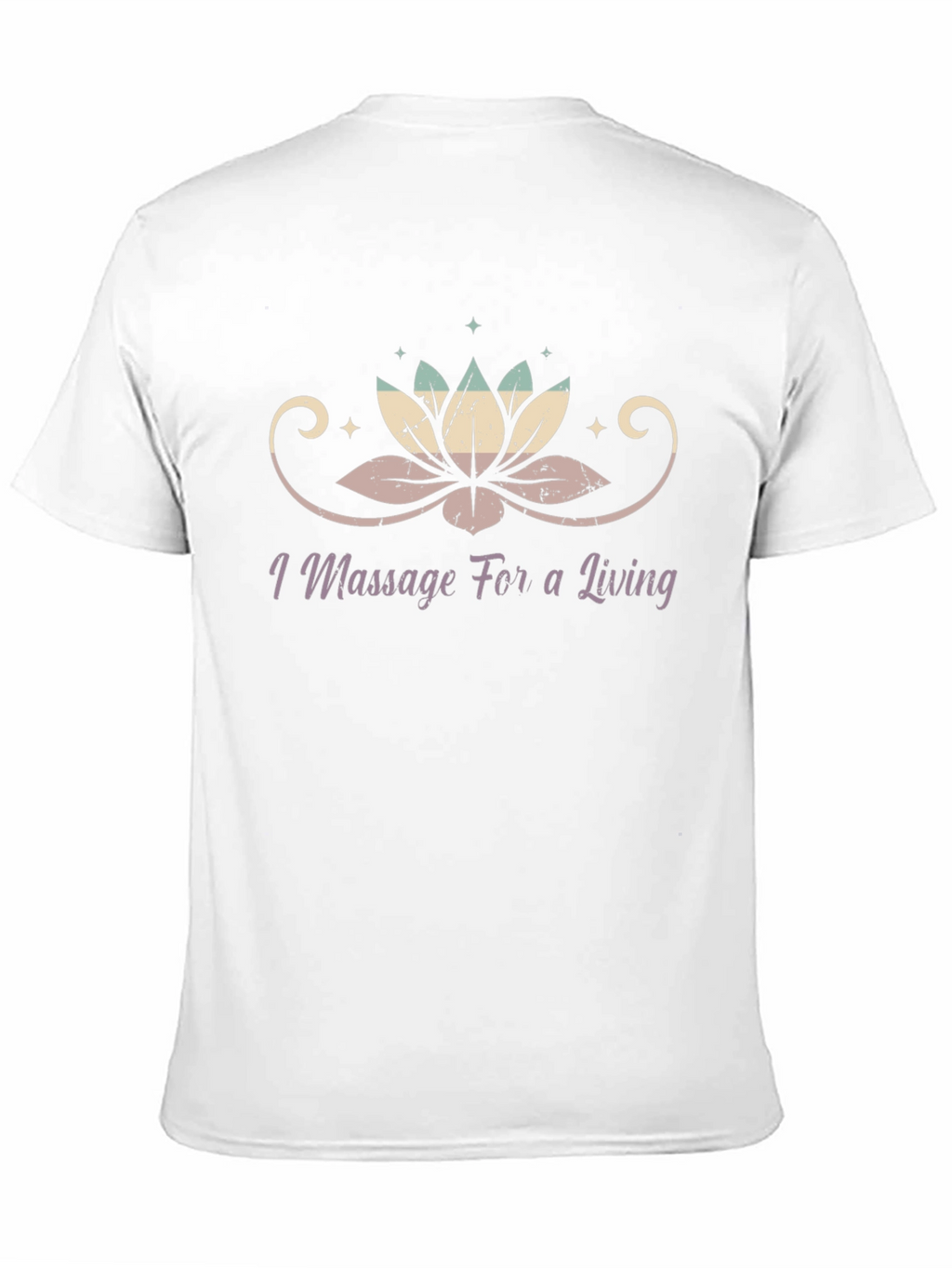 I Massage For a Living Lotus Black T-Shirt