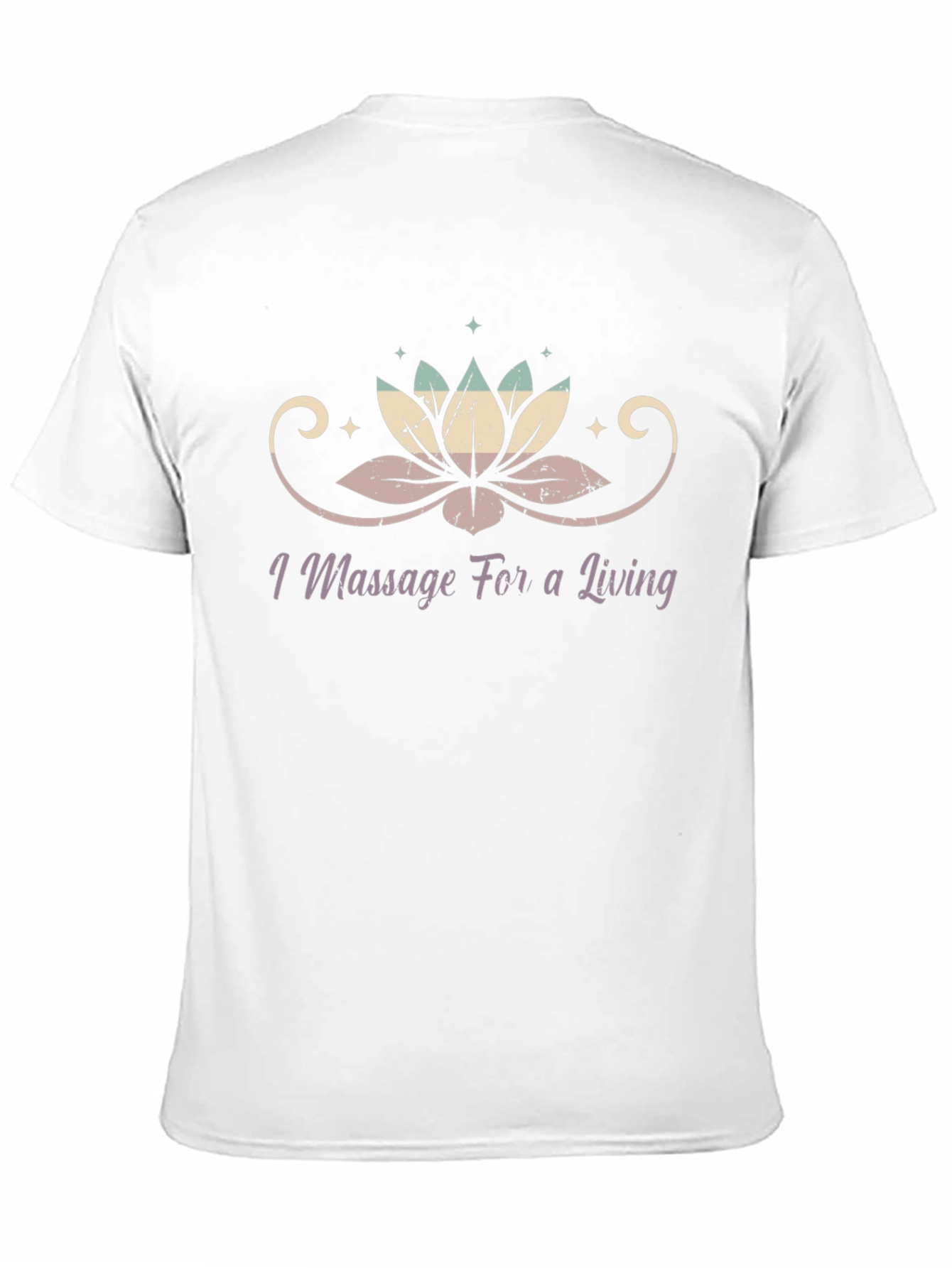 I Massage For a Living Lotus Black T-Shirt