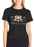 I Massage For a Living Lotus Black T-Shirt