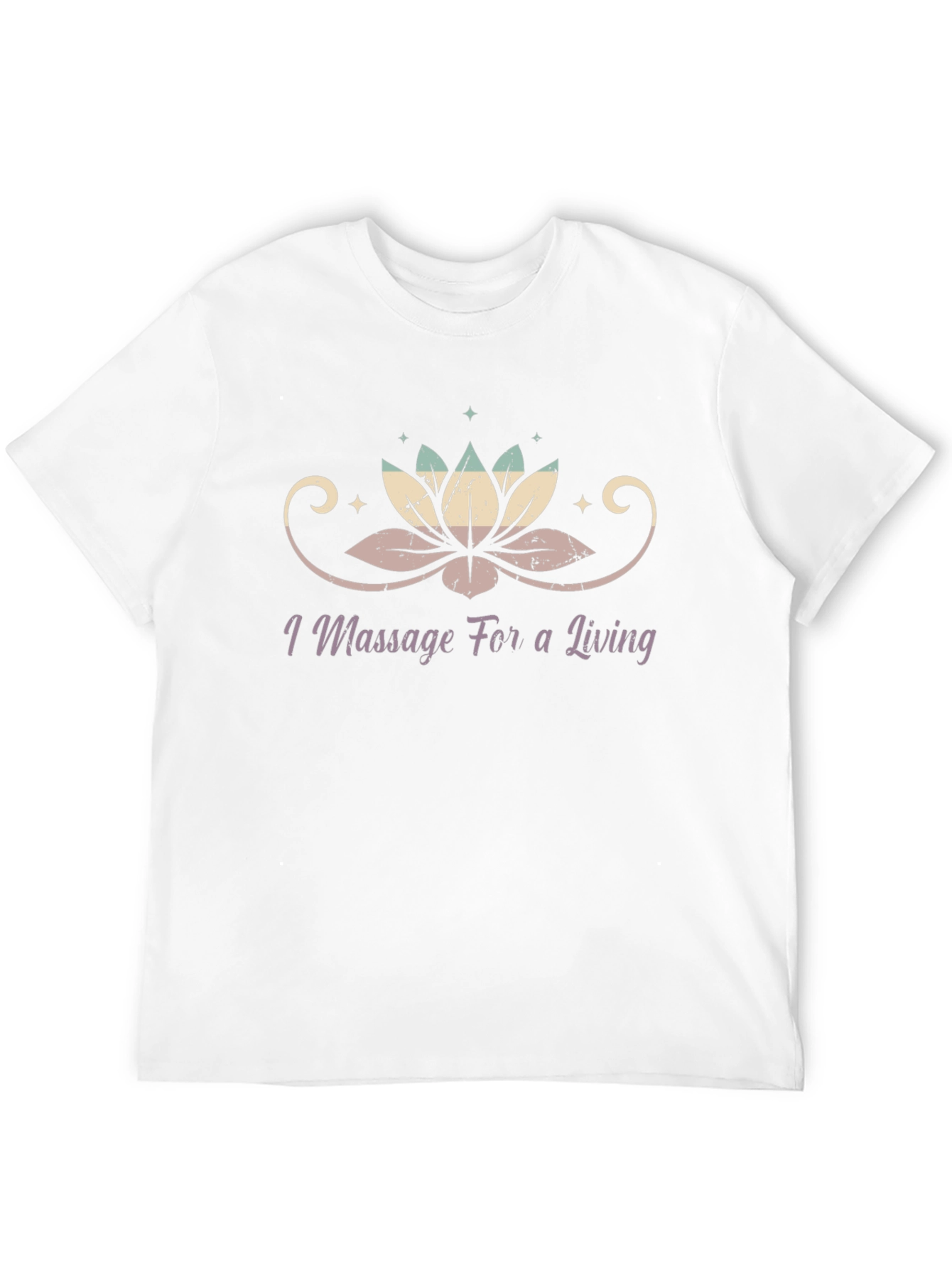 I Massage For a Living Lotus Black T-Shirt