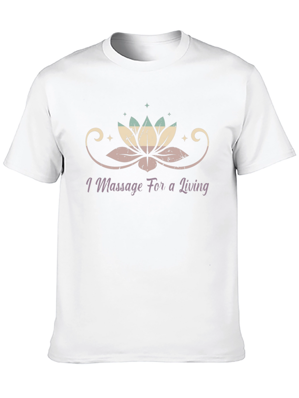 I Massage For a Living Lotus Black T-Shirt