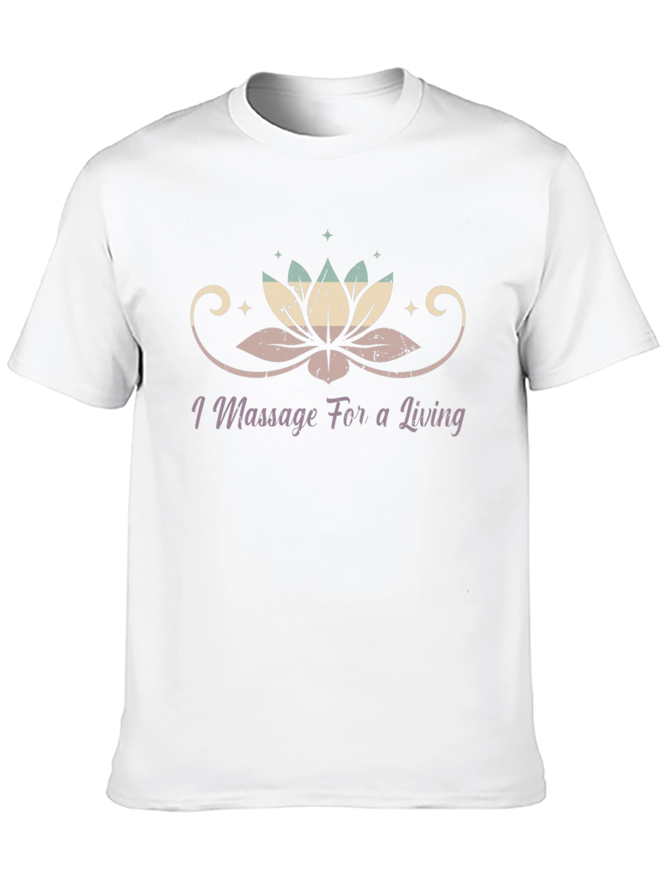 I Massage For a Living Lotus Black T-Shirt